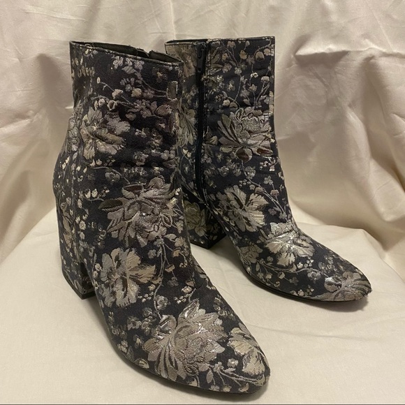 Merona Denim Embroidered Booties - Picture 2 of 5